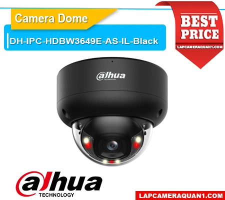 Lắp đặt camera Camera Dahua DH-IPC-HDBW3649E-AS-IL-Black