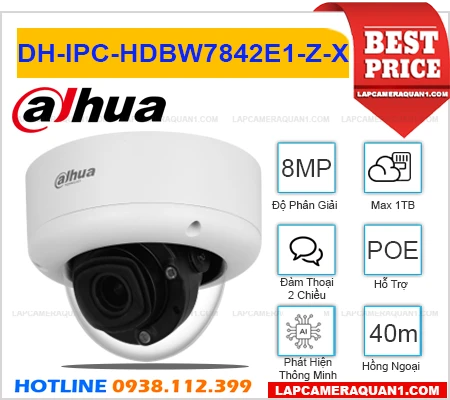 DH-IPC-HDBW7842E1-Z-X Camera DAHUA (8MP), camera quan sát DH-IPC-HDBW7842E1-Z-X, lắp đặt camera DH-IPC-HDBW7842E1-Z-X, camera dahua DH-IPC-HDBW7842E1-Z-X, lắp camera DH-IPC-HDBW7842E1-Z-X giá rẻ, camera DH-IPC-HDBW7842E1-Z-X giá rẻ, mua camera DH-IPC-HDBW7842E1-Z-X rẻ,