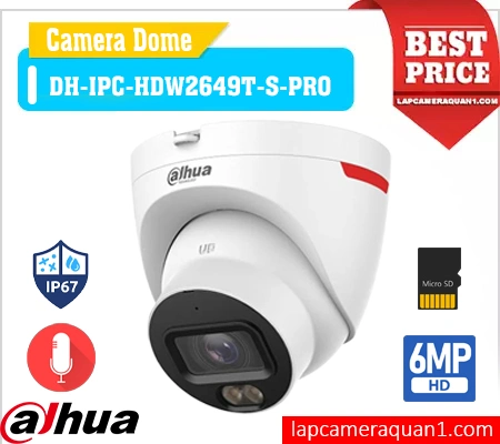 Lắp đặt camera Camera Dome DH-IPC-HDW2649T-S-PRO Siêu Nét