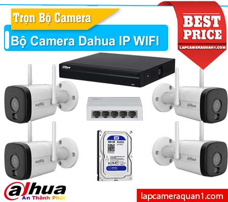 Bộ Camera Dahua IP Wi-Fi Chống Nước Tốt,DH-IPC-HFW1339DTK1-SW-PV-DHI-NVR1104HS-S3H Wifi Không Dây Giá Hấp Dẫn,DH-IPC-HFW1339DTK1-SW-PV-DHI-NVR1104HS-S3H Chất lượng nhất, bộ camera giá rẻ, bộ camera chính hãng 