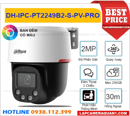 Camera Dahua DH-IPC-PT2249B2-S-PV-PRO (2MP), camera quan sát DH-IPC-PT2249B2-S-PV-PRO, camera WizColor DH-IPC-PT2249B2-S-PV-PRO, DH-IPC-PT2249B2-S-PV-PRO, lắp đặt camera DH-IPC-PT2249B2-S-PV-PRO, camera DH-IPC-PT2249B2-S-PV-PRO giá rẻ, camera quay xoay DH-IPC-PT2249B2-S-PV-PRO,