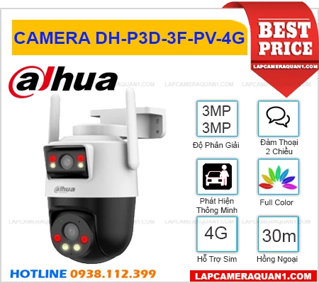 Lắp đặt camera Camera 4G DAHUA DH-P3D-3F-PV-4G