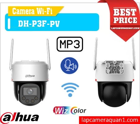 camera wifi ngoài trời DH-P3F-PV, camera quay quét DH-P3F-PV, camera đàm thoại DH-P3F-PV, camera báo động DH-P3F-PV, camera AI DH-P3F-PV, camera IP66 DH-P3F-PV, camera hồng ngoại DH-P3F-PV