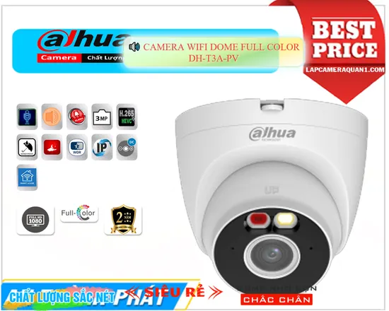 DH-T3A-PV, Camera độ phân giải cao DH-T3A-PV, camera 3mp DH-T3A-PV, camera giá rẻ, camera chính hãng , camera dahua DH-T3A-PV, camera IP DH-T3A-PV giá rẻ, 