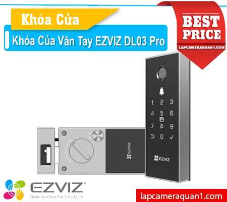 EZVIZ DL03 Pro, khóa cửa EZVIZ DL03 Pro, khóa vân tay EZVIZ DL03 Pro, khóa cửa thông minh DL03 Pro, khóa cửa điện tử EZVIZ, khóa cửa mở app EZVIZ DL03 Pro, khóa cửa thẻ từ DL03 Pro, EZVIZ DL03 Pro chính hãng