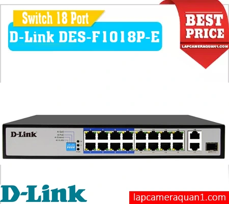 Lắp đặt camera Bộ chia mạng D-Link DES-F1018P-E 18 port