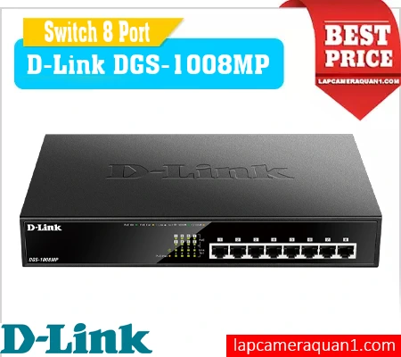 Lắp đặt camera Bộ chia mạng D-Link DGS-1008MP 8 cổng