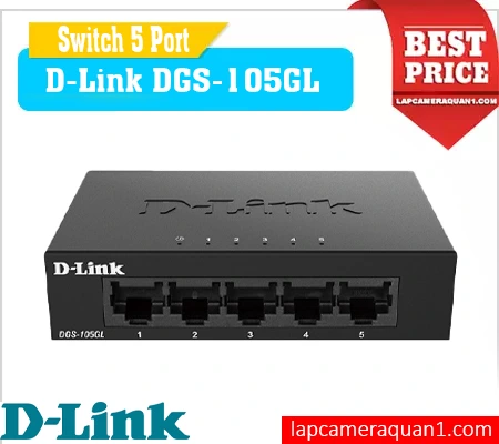 Lắp đặt camera Bộ Chia Mạng 5 Port D-Link DGS-105GL