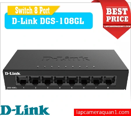Lắp đặt camera Switch 8 Port D-Link DGS-108GL