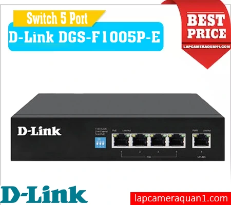 Lắp đặt camera Switch 5 Cổng D-Link DGS-F1005P-E