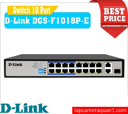 D-Link DGS-F1018P-E, DGS-F1018P-E, Switch D-Link DGS-F1018P-E, Bộ chia mạng D-Link DGS-F1018P-E, Switch 16 POE D-Link DGS-F1018P-E, D-Link DGS-F1018P-E Switch 18 Port,