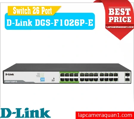 Lắp đặt camera Bộ Chia Mạng D-Link DGS-F1026P-E 26 Port