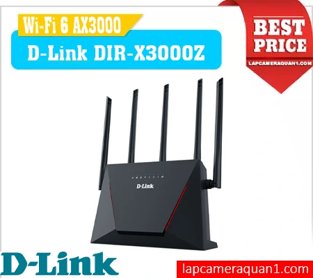 D-Link DIR-X3000Z, router Wi-Fi 6 DIR-X3000Z, bộ phát Wi-Fi DIR-X3000Z, D-Link DIR-X3000Z chính hãng , Wi-Fi Mesh DIR-X3000Z, router 5 anten DIR-X3000Z, thiết bị mạng DIR-X3000Z, DIR-X3000Z