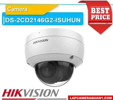 Camera Hikvision DS-2CD2146G2-ISUHUN, Camera IP Hikvision DS-2CD2146G2-ISUHUN 4MP, Camera Hikvision AcuSense 4MP, Camera Dome Hikvision DS-2CD2146G2-ISUHUN, Camera Hikvision hồng ngoại 30m, Camera Hikvision tích hợp micro thu âm, Giá camera DS-2CD2146G2-ISUHUN, Camera Hikvision nhận diện người và phương tiện, Lắp đặt camera Hikvision DS-2CD2146G2-ISUHUN tại TP.HCM