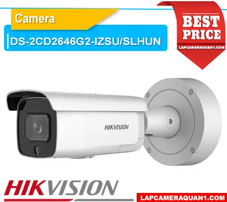 camera DS-2CD2646G2-IZSU/SLHUN, camera Hikvision DS-2CD2646G2-IZSU/SLHUN, camera IP Hikvision 4MP, camera Hikvision AcuSense 4MP, camera Hikvision ống kính thay đổi tiêu cự, camera Hikvision cảnh báo còi đèn, giá camera DS-2CD2646G2-IZSU/SLHUN, lắp đặt camera DS-2CD2646G2-IZSU/SLHUN, camera thân trụ Hikvision chống ngược sáng WDR 120dB