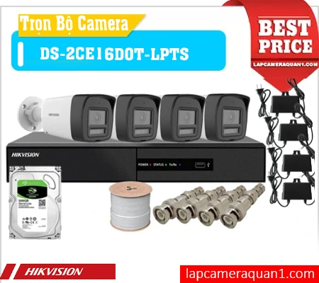 Lắp đặt camera Bộ 4 Camera Full Color Cho Nhà Xưởng