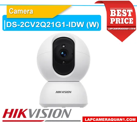 camera DS-2CV2Q21G1-IDW (W), camera Hikvision DS-2CV2Q21G1-IDW (W), camera WiFi Hikvision 2MP, camera Hikvision quay quét 360 độ, camera Hikvision đàm thoại hai chiều, giá camera DS-2CV2Q21G1-IDW (W), camera WiFi trong nhà Hikvision, lắp đặt camera DS-2CV2Q21G1-IDW (W), camera Hikvision hỗ trợ Hik-Connect