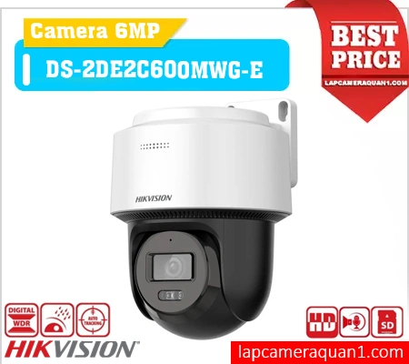 Camera DS-2DE2C600MWG-E tích hợp Smart Tracking, Hikvision DS-2DE2C600MWG-E 6MP siêu nét, DS-2DE2C600MWG-E chống nước IP66, DS-2DE2C600MWG-E tích hợp loa mic, DS-2DE2C600MWG-E camera ngoài trời, DS-2DE2C600MWG-E hỗ trợ thẻ nhớ 512GB, DS-2DE2C600MWG-E