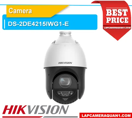 Camera HIKVISION DS-2DE4215IWG1-E, DS-2DE4215IWG1-E, Camera Zoom 15X Hikvision, Camera Speed Dome 2MP, Camera DarkFighter AI-ISP, Camera AcuSense Hikvision, Camera PTZ Hồng Ngoại 100m, Camera Hikvision Chính Hãng