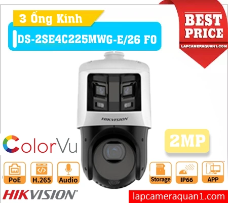 Lắp đặt camera Camera 2 Ống Kính DS-2SE4C225MWG-E/26 (F0)