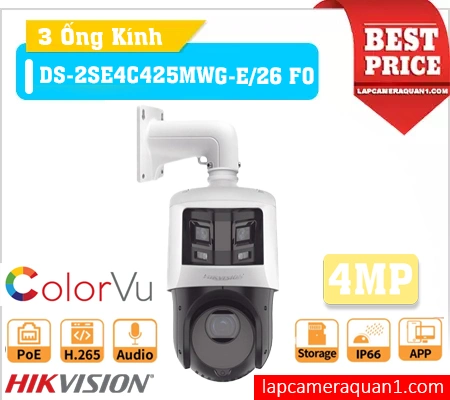 Lắp đặt camera Camera IP 6+4MP DS-2SE4C425MWG-E/26 F0