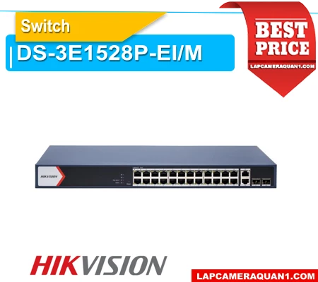 DS-3E1528P-EI/M, Switch PoE DS-3E1528P-EI/M, Báo giá DS-3E1528P-EI/M, Thông số kỹ thuật DS-3E1528P-EI/M, Switch Hikvision DS-3E1528P-EI/M, Mua DS-3E1528P-EI/M chính hãng, Đánh giá DS-3E1528P-EI/M, Switch PoE Gigabit DS-3E1528P-EI/M, Bộ chuyển mạch PoE DS-3E1528P-EI/M