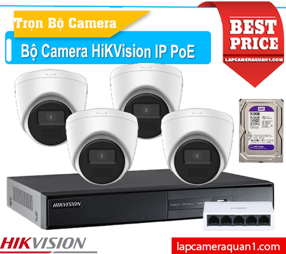 Lắp đặt camera Trọn Bộ Camera HIkVision Giám Sát Cửa Hàng