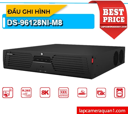 Lắp đặt camera Đầu Ghi Hình IP HIKVISION DS-96128NI-M8