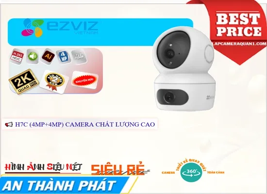 Lắp đặt camera Camera Wifi Ezviz H7C (4MP+4MP)