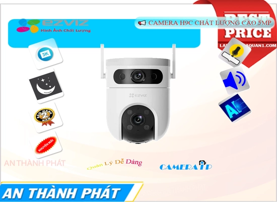 Lắp đặt camera Camera Wifi Ezviz H9C (5MP+5MP)