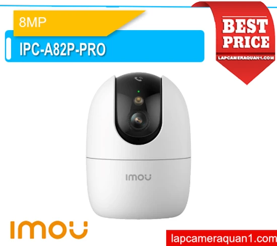 camera imou ipc-a82p-pro, camera ranger 2 pro 8mp, camera wifi 4k imou, camera quay quét trong nhà imou, camera AI phát hiện người thú cưng