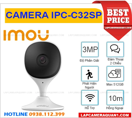 Lắp đặt camera Camera Wifi Không Dây IPC-C32SP IMOU (3MP)