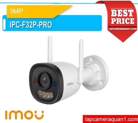 camera imou ipc-f32p-pro, camera bullet 2c pro 3mp, camera wifi ngoài trời imou, camera AI phát hiện người phương tiện, camera chống nước IP67 imou