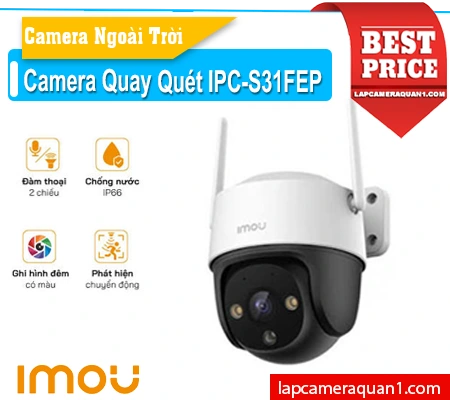 Lắp đặt camera IPC-S31FEP Camera Imou Xoay 360 Ngoài Trời Full Color