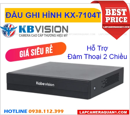 Lắp đặt camera Đầu Hình 4 Kênh KBvision KX-7104T