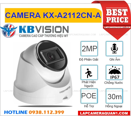 Camera KBVISION Ghi Âm KX-A2112CN-A (2MP), camera quan sát KBVISION KX-A2112CN-A, camera ghi âm KBVISION KX-A2112CN-A, lắp đặt camera KBVISION KX-A2112CN-A, lắp camera KBVISION KX-A2112CN-A giá rẻ, camera chính hãng KBVISION KX-A2112CN-A, camera KBVISION KX-A2112CN-A giá rẻ,