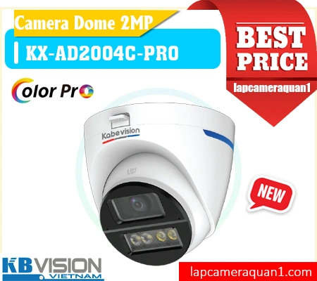 Camera KX-AD2004C-PRO, Camera ánh sáng kép KX-AD2004C-PRO, Camera 2MP KX-AD2004C-PRO, Camera HDCVI KX-AD2004C-PRO, Camera hồng ngoại màu KX-AD2004C-PRO, Camera ngoài trời IP67 KX-AD2004C-PRO, Camera dome có mic KX-AD2004C-PRO