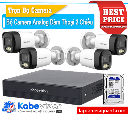 Lắp đặt camera Bộ Camera Analog Đàm Thoại 2 Chiều Giá Rẻ
