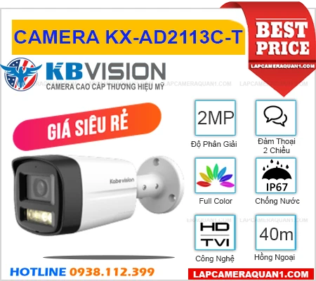 KX-AD2113C-T Camera KBVISION (2MP), camera quan sát KX-AD2113C-T, lắp đặt camera KX-AD2113C-T, lắp camera KX-AD2113C-T giá rẻ, camera KX-AD2113C-T chính hãng, camera KX-AD2113C-T giá rẻ, camera đàm thoại 2 chiều KX-AD2113C-T, camera ngoài trời KX-AD2113C-T,