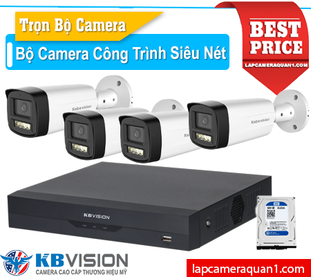 Lắp đặt camera Bộ Camera Công Trình Độ Nét Cao 5.0MP