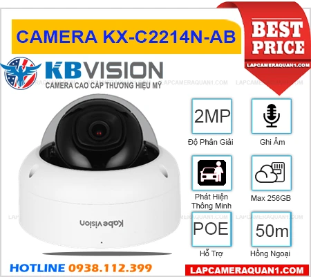 KX-C2214N-AB Camera KBVISION (2MP), camera quan sát KX-C2214N-AB, camera KX-C2214N-AB giá rẻ, lắp đặt camera KX-C2214N-AB, lắp camera KX-C2214N-AB giá rẻ, camera ghi âm KX-C2214N-AB, camera trong nhà KX-C2214N-AB, camera KX-C2214N-AB giá rẻ,