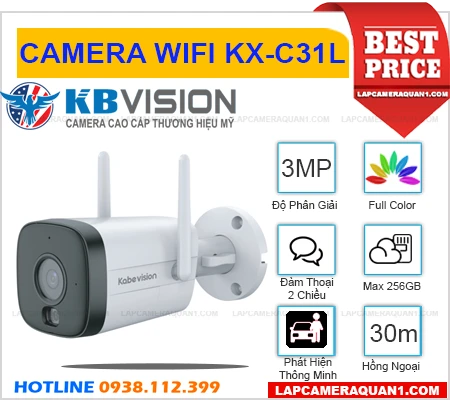 Camera IP WIFI KBVISION KX-C31L (3MP), camera quan sát KX-C31L, lắp đặt camera KX-C31L, lắp camera KX-C31L giá rẻ, camera giám sát KX-C31L, camera không dây KX-C31L, camera ngoài trời KX-C31L, camera báo động KX-C31L, KX-C31L, camera KX-C31L giá rẻ,