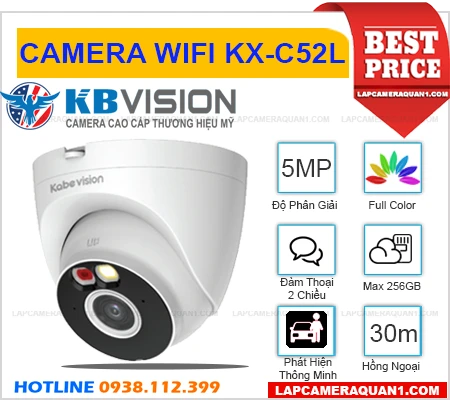 KX-C52L Camera Wifi KBVISION (5MP), camera quan sát KX-C52L, camera báo động KX-C52L, lắp đặt camera KX-C52L, lắp camera KX-C52L giá rẻ, camera chính hãng KBVISION KX-C52L, camera KX-C52L giá rẻ, camera trong nhà KX-C52L, KX-C52L, camera đàm thoại KX-C52L,