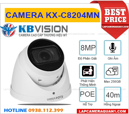 Camera Ghi Âm KBvision KX-C8204MN (8MP), camera quan sát KX-C8204MN, lắp đặt camera KX-C8204MN, lắp camera KX-C8204MN giá rẻ, camera giám sát KX-C8204MN, camera ghi âm KX-C8204MN, camera KX-C8204MN giá rẻ, KX-C8204MN, camera KX-C8204MN sắc nét,