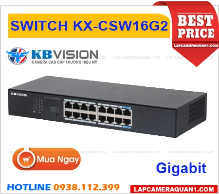 KX-CSW16G2,KX-CSW16G2 rẻ nhất,KX-CSW16G2 Chất lượng nhất,KX-CSW16G2 Tốt nhất, switch kbvision KX-CSW16G2, thiết bị chia mạng KX-CSW16G2, 