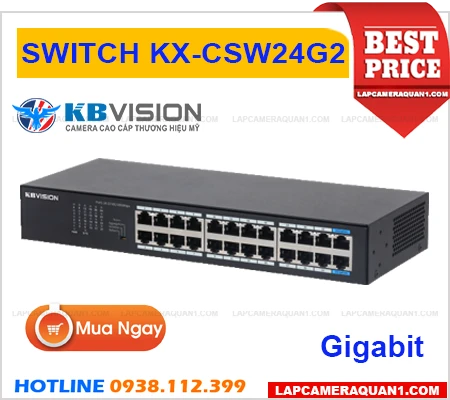 Lắp đặt camera Camera 24 Port Gigabit KBVISION KX-CSW24G2