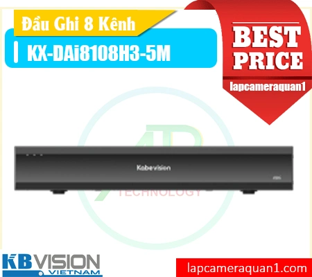 Đầu ghi hình KX-DAi8108H3-5M, Đầu ghi 8 kênh KX-DAi8108H3-5M, Đầu ghi camera KBVISION KX-DAi8108H3-5M, Đầu ghi hỗ trợ AI KX-DAi8108H3-5M, Đầu ghi HDCVI KX-DAi8108H3-5M, Đầu ghi KBView KX-DAi8108H3-5M, Đầu ghi nhận diện khuôn mặt KX-DAi8108H3-5M