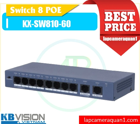 Lắp đặt camera Switch 8 POE KX-SW810-60