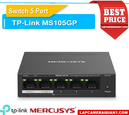 Lắp đặt camera Switch 5 Cổng MS105GP