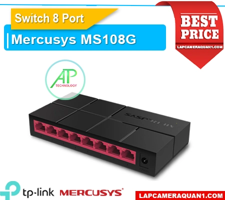 Lắp đặt camera Switch Mercusys 8 cổng MS108G